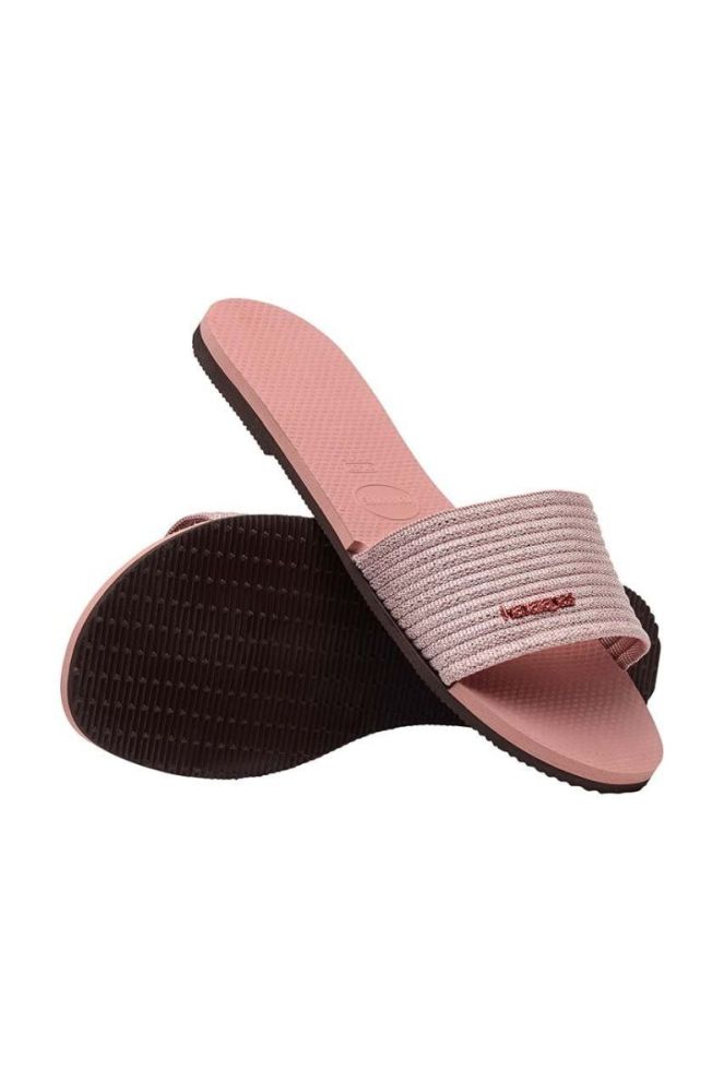 Шльопанці Havaianas YOU MALTA METALLIC жіночі колір рожевий 4147312.3544 фото 5