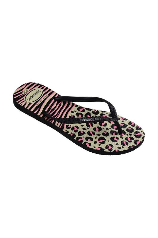 В'єтнамки Havaianas SLIM ANIMALS жіночі колір чорний на плоскому ходу 4147964.0006 фото 2