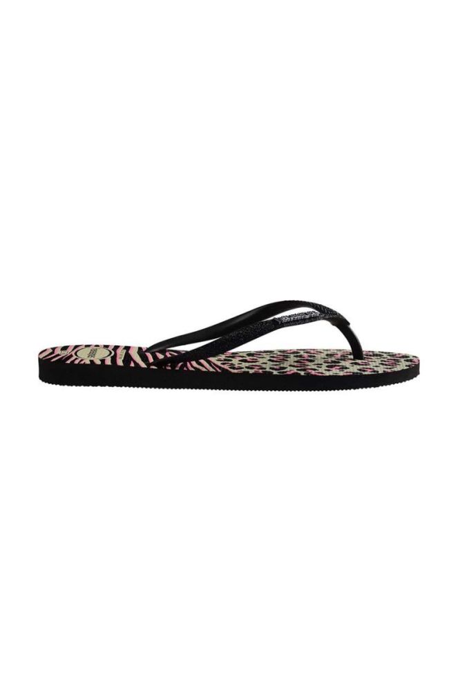 В'єтнамки Havaianas SLIM ANIMALS жіночі колір чорний на плоскому ходу 4147964.0006 фото 3
