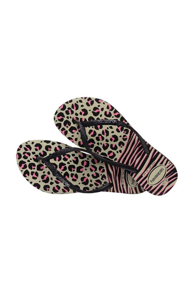 В'єтнамки Havaianas SLIM ANIMALS жіночі колір чорний на плоскому ходу 4147964.0006 фото 4