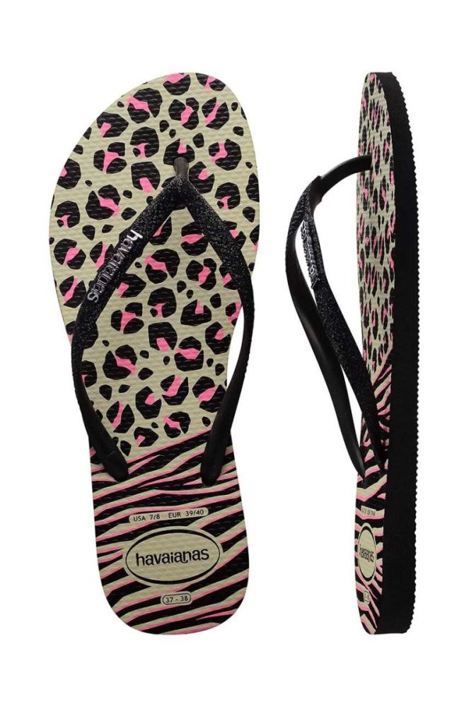 В'єтнамки Havaianas SLIM ANIMALS жіночі колір чорний на плоскому ходу 4147964.0006 фото 6