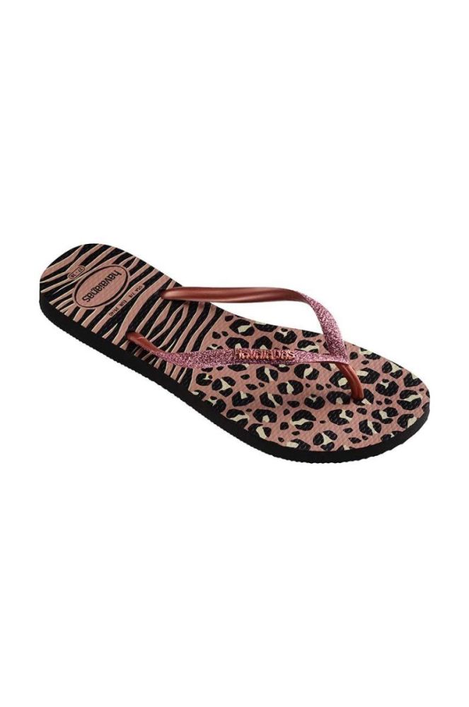 В'єтнамки Havaianas SLIM ANIMALS жіночі колір чорний на плоскому ходу 4147964.1924 фото 2