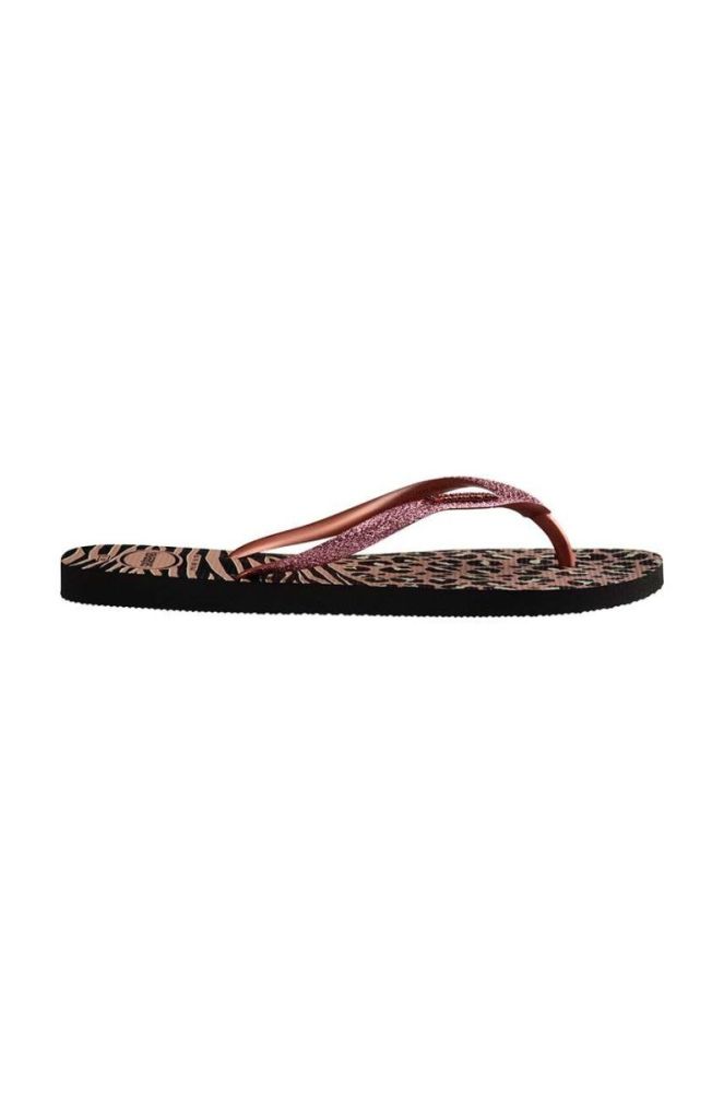 В'єтнамки Havaianas SLIM ANIMALS жіночі колір чорний на плоскому ходу 4147964.1924 фото 3