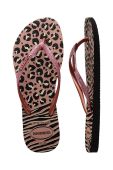 В'єтнамки Havaianas SLIM ANIMALS жіночі колір чорний на плоскому ходу 4147964.1924