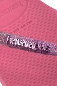 В'єтнамки Havaianas SQUARE GLITTER жіночі колір рожевий на плоскому ходу 4148102.1750