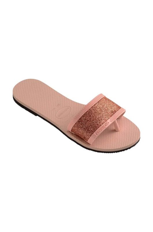 Шльопанці Havaianas YOU ANGRA GLITTER жіночі колір рожевий 4148294.0076 фото 2