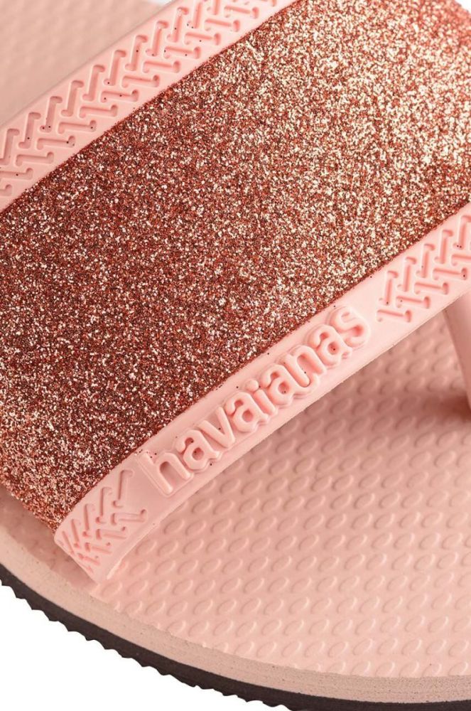 Шльопанці Havaianas YOU ANGRA GLITTER жіночі колір рожевий 4148294.0076 фото 6