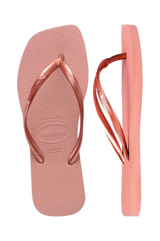 В'єтнамки Havaianas SQUARE жіночі колір рожевий на плоскому ходу 4148301.3544 фото 5