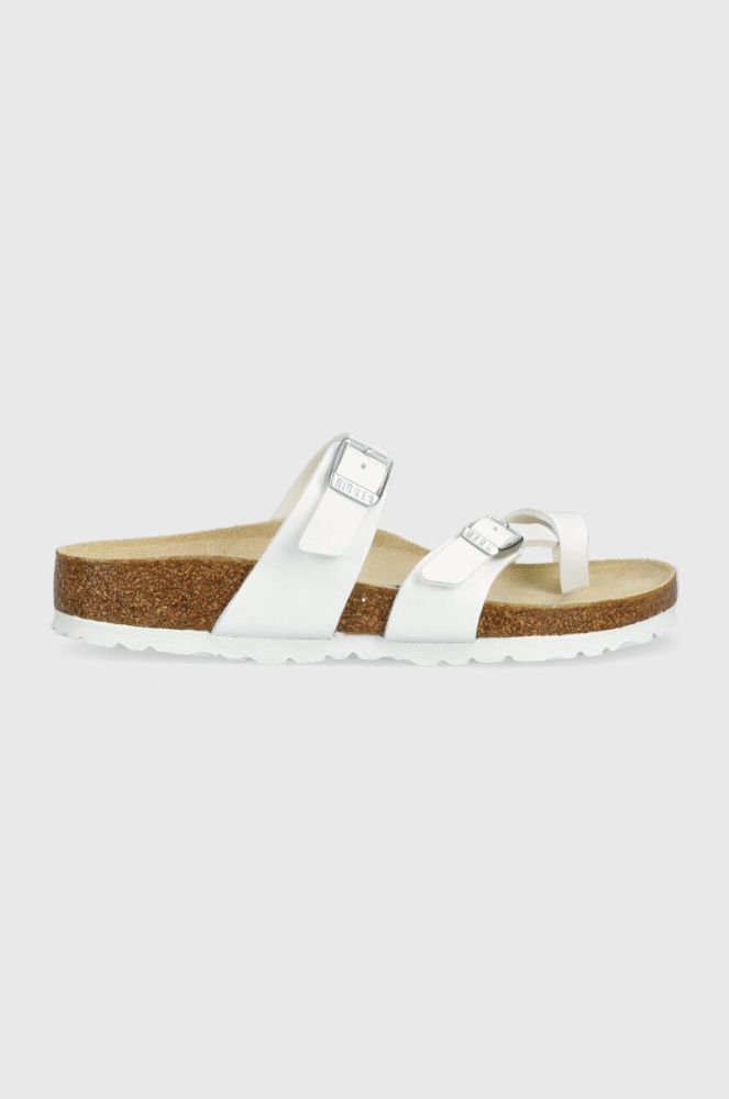 В'єтнамки Birkenstock жіночі колір білий на платформі 0071053-white