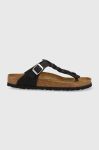 Шкіряні в'єтнамки Birkenstock жіночі колір чорний на плоскому ходу 1021349-black Шкіряні в'єтнамки Birkenstock жіночі колір чорний на плоскому ходу 1021349-black