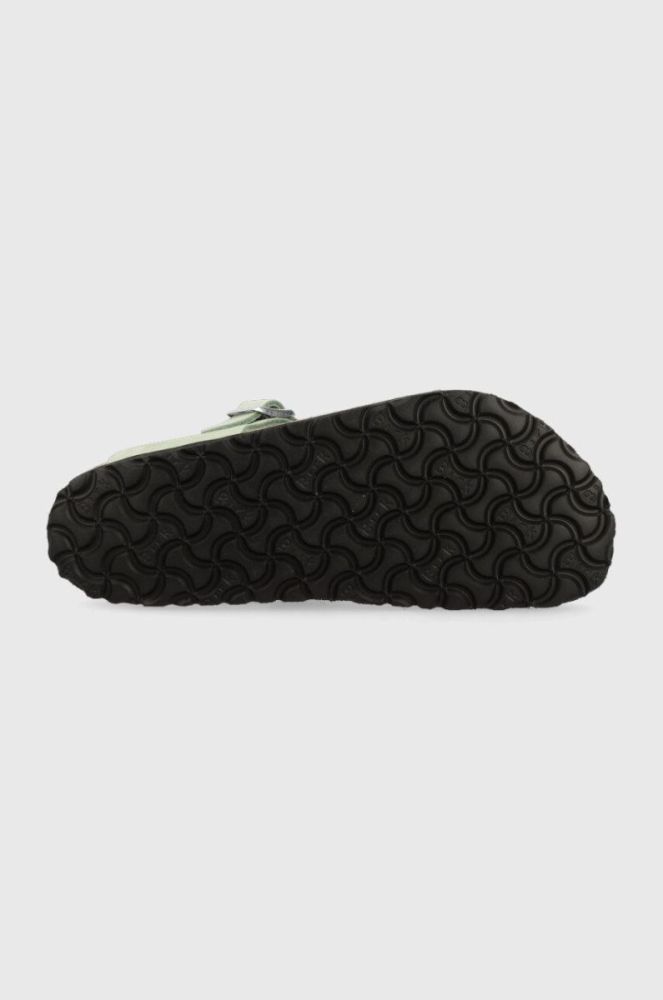 Замшеві в'єтнамки Birkenstock Gizeh SFB жіночі колір зелений на плоскому ходу 1023973-pgreen фото 5