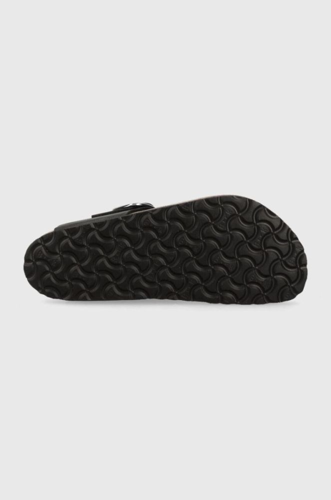 Шкіряні в'єтнамки Birkenstock жіночі колір чорний на плоскому ходу 1023334-black фото 5