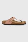 Замшеві в'єтнамки Birkenstock жіночі колір рожевий на плоскому ходу 1024024-lpink Замшеві в'єтнамки Birkenstock жіночі колір рожевий на плоскому ходу 1024024-lpink