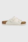 Замшеві шльопанці Birkenstock Zurich жіночі колір сірий 1025008-lgrey Замшеві шльопанці Birkenstock Zurich жіночі колір сірий 1025008-lgrey