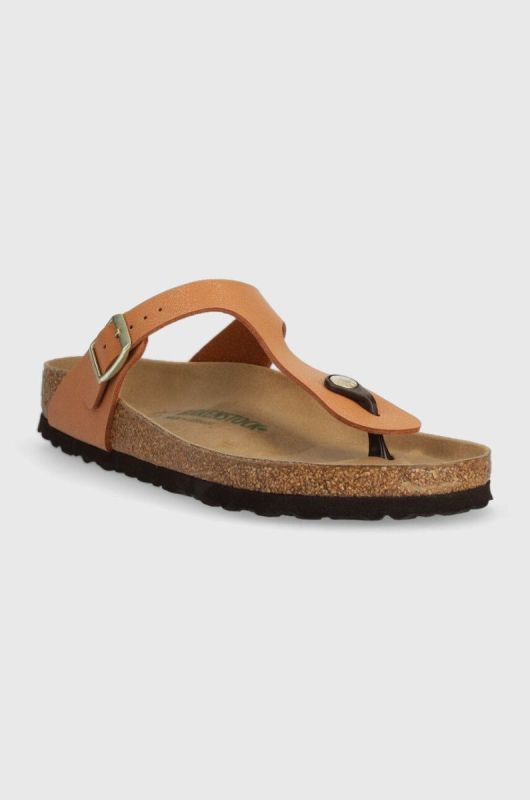 В'єтнамки Birkenstock жіночі колір коричневий на плоскому ходу 1025062-gbrown фото 2