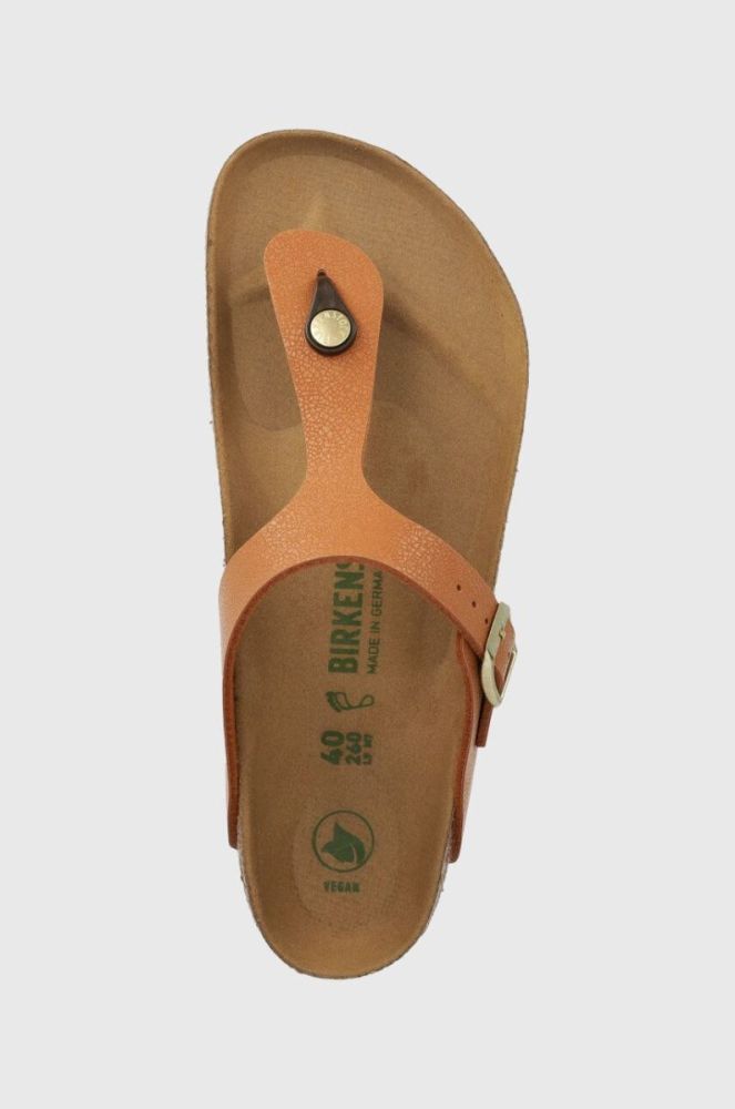 В'єтнамки Birkenstock жіночі колір коричневий на плоскому ходу 1025062-gbrown фото 4