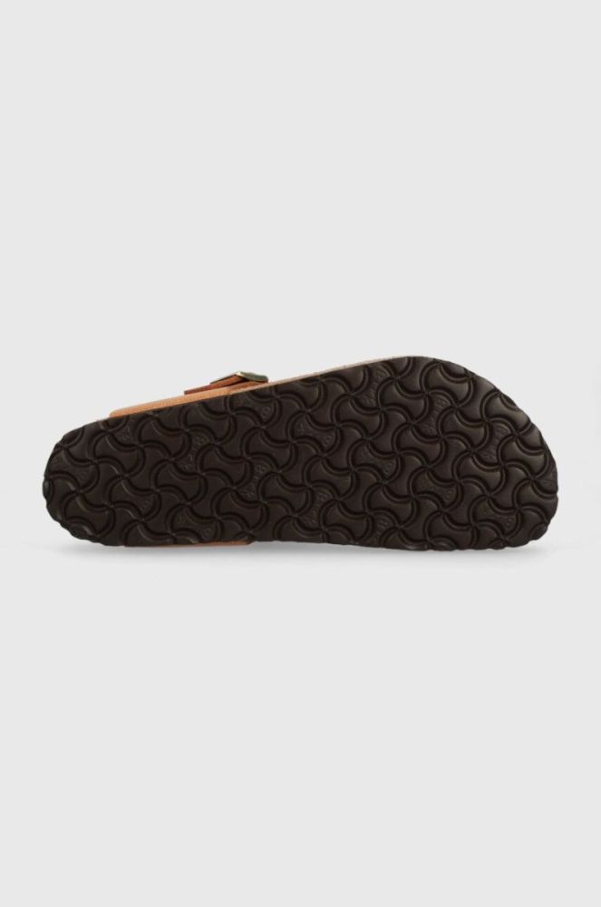 В'єтнамки Birkenstock жіночі колір коричневий на плоскому ходу 1025062-gbrown фото 5
