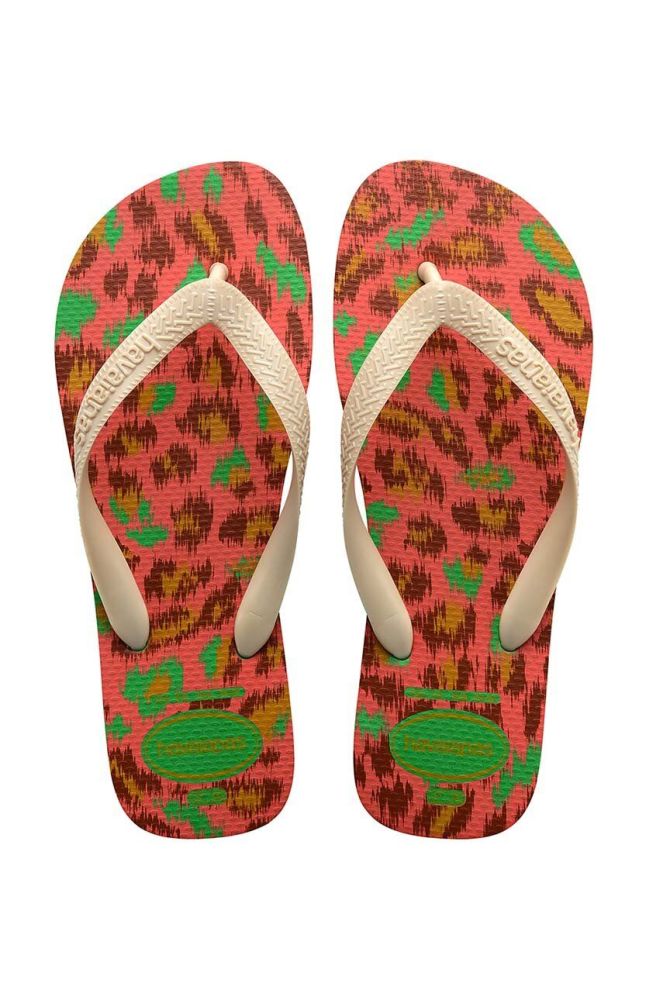 В'єтнамки Havaianas Top Animals жіночі колір зелений на плоскому ходу 4132920 2715