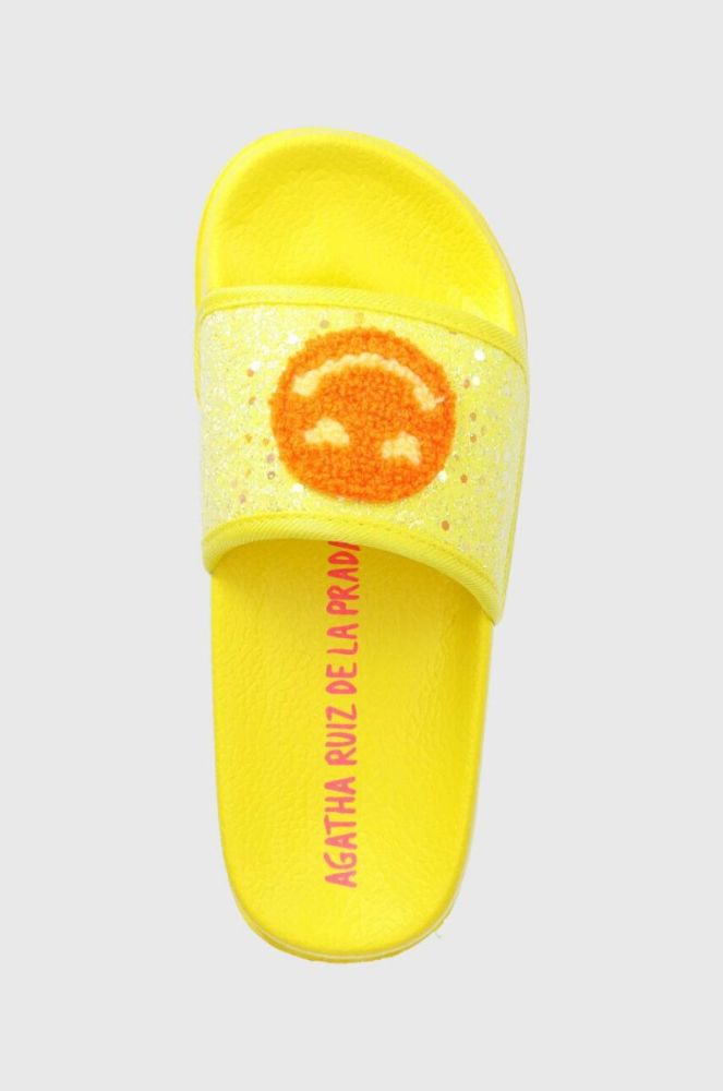 Дитячі шльопанці Agatha Ruiz de la Prada колір жовтий фото 4