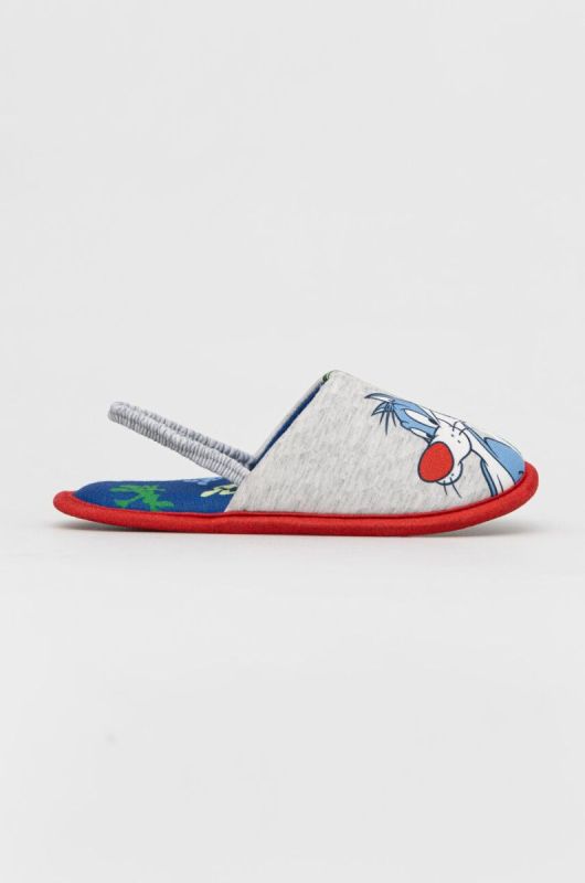 Дитячі тапочки United Colors of Benetton x Looney Tunes колір сірий фото 2
