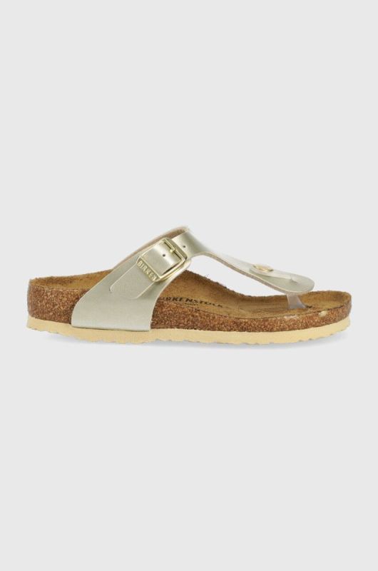 Дитячі в'єтнамки Birkenstock Gizeh колір золотий (2967605)