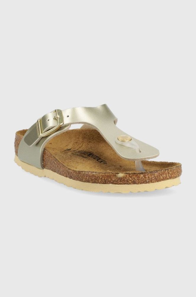 Дитячі в'єтнамки Birkenstock Gizeh колір золотий (2967605) фото 2