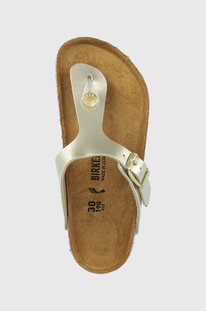 Дитячі в'єтнамки Birkenstock Gizeh колір золотий (2967605) фото 4