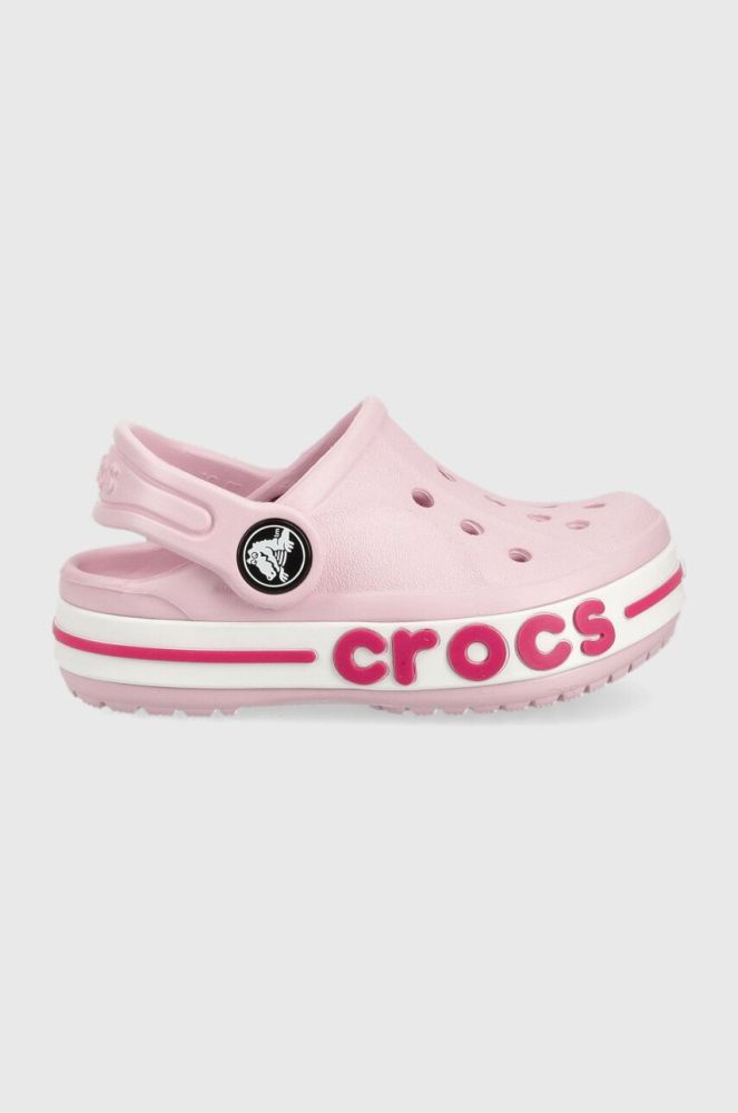 Дитячі шльопанці Crocs колір рожевий (3105737)