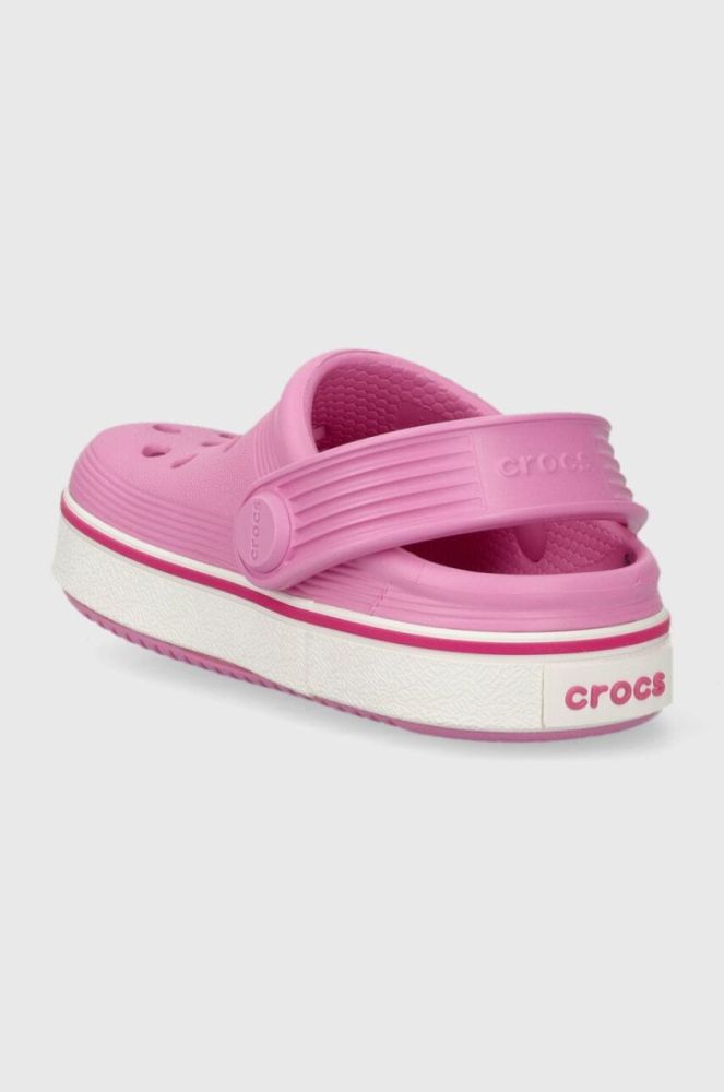 Дитячі шльопанці Crocs CROCBAND CLEAN CLOG колір рожевий фото 3
