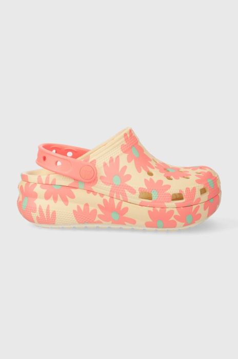 Дитячі шльопанці Crocs CLASSIC CUTIE RETRO колір рожевий