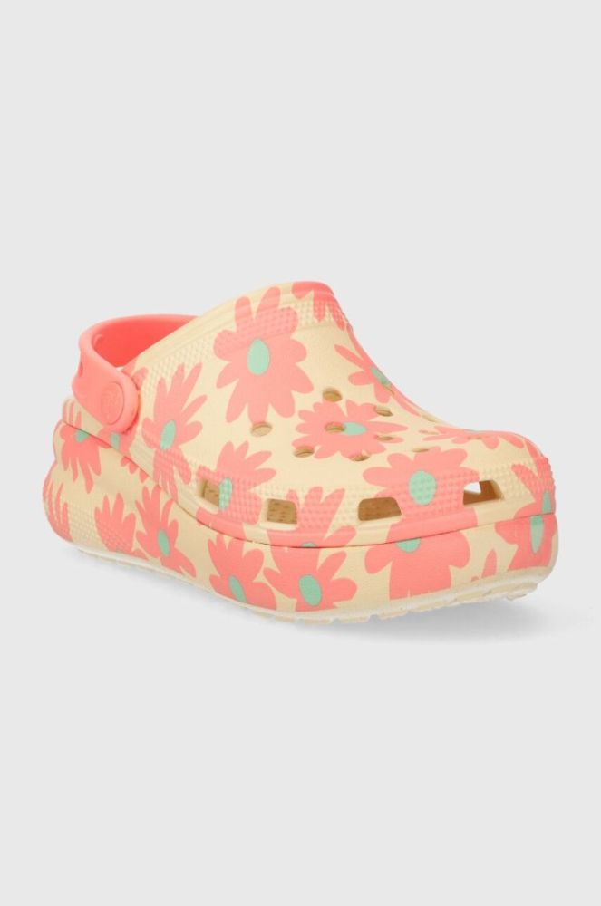 Дитячі шльопанці Crocs CLASSIC CUTIE RETRO колір рожевий фото 2