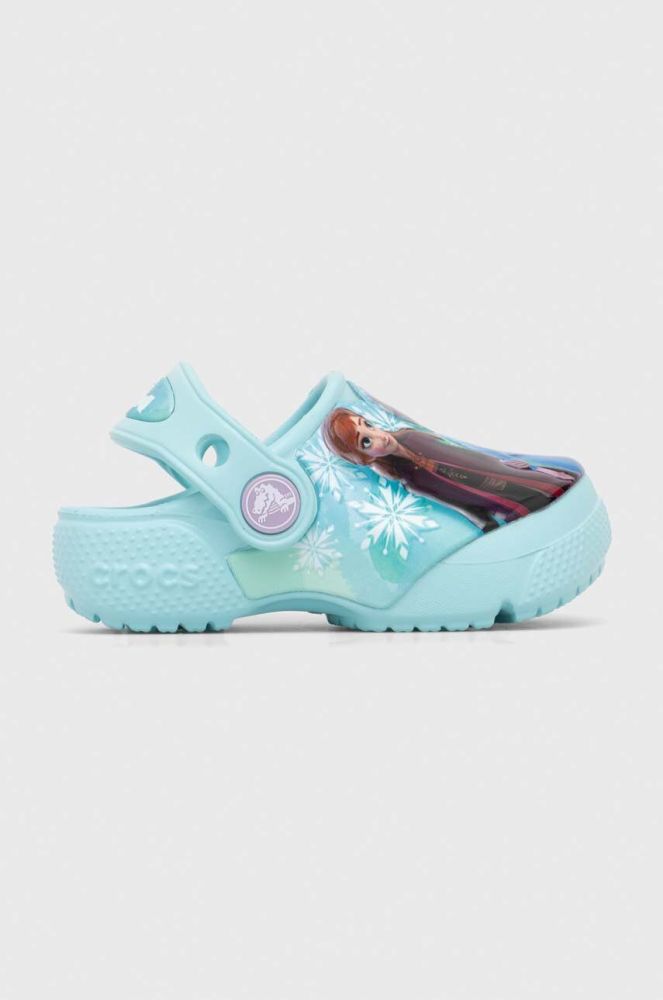 Дитячі шльопанці Crocs DISNEY FROZEN II CLOG T колір блакитний