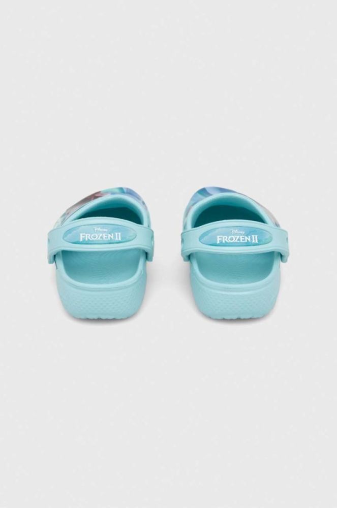 Дитячі шльопанці Crocs FL FROZEN II колір блакитний фото 3
