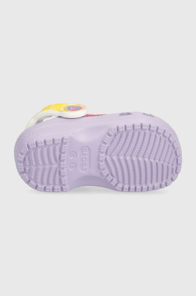 Дитячі шльопанці Crocs Pepppa Pig колір фіолетовий фото 5