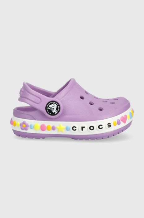 Дитячі шльопанці Crocs колір фіолетовий (3073949)