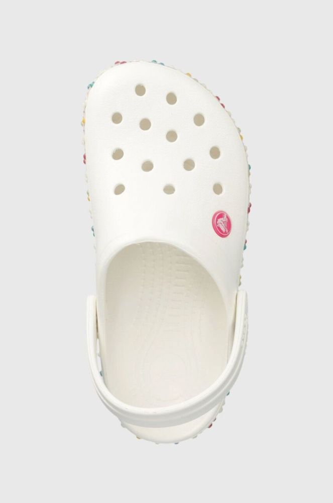 Дитячі шльопанці Crocs колір білий (3073954) фото 4