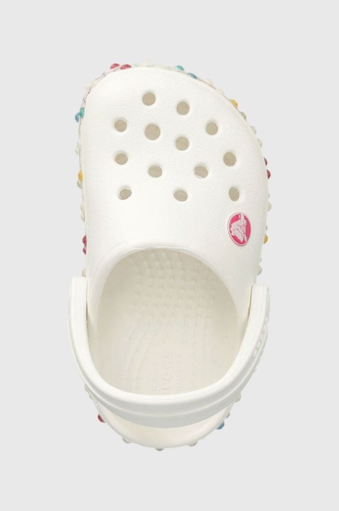 Дитячі шльопанці Crocs колір білий (3073960) фото 4