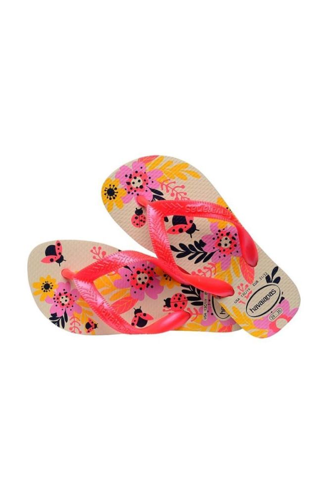 Дитячі в'єтнамки Havaianas FLORES колір рожевий фото 4