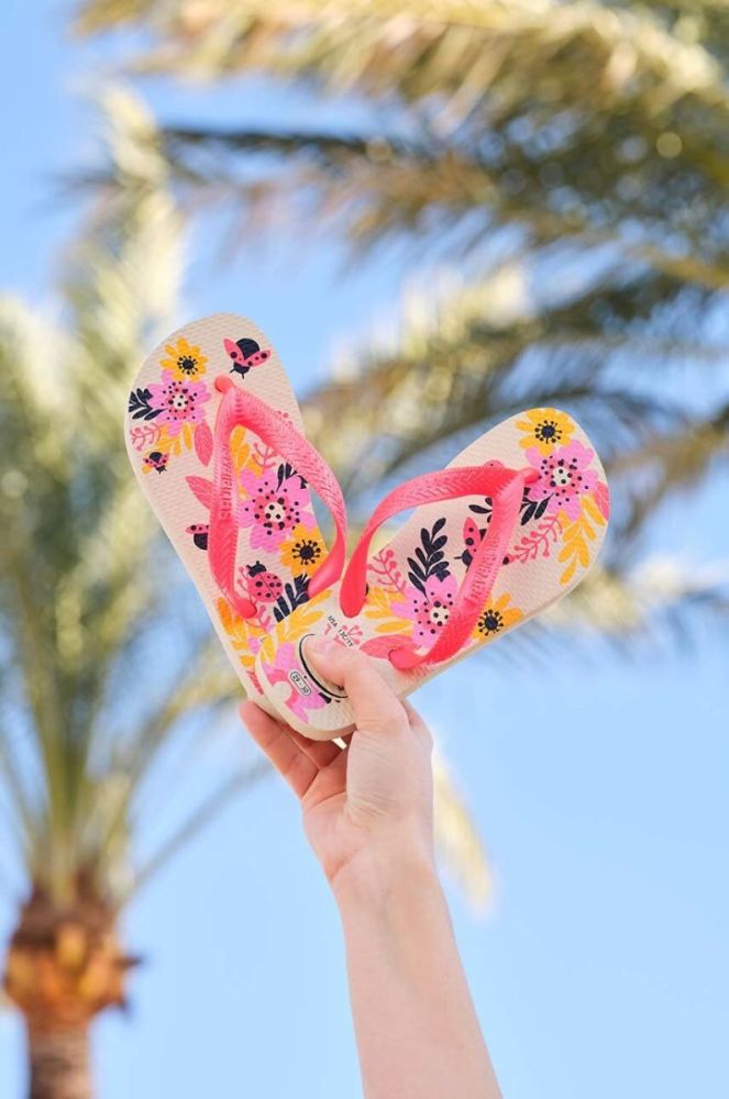 Дитячі в'єтнамки Havaianas FLORES колір рожевий фото 5