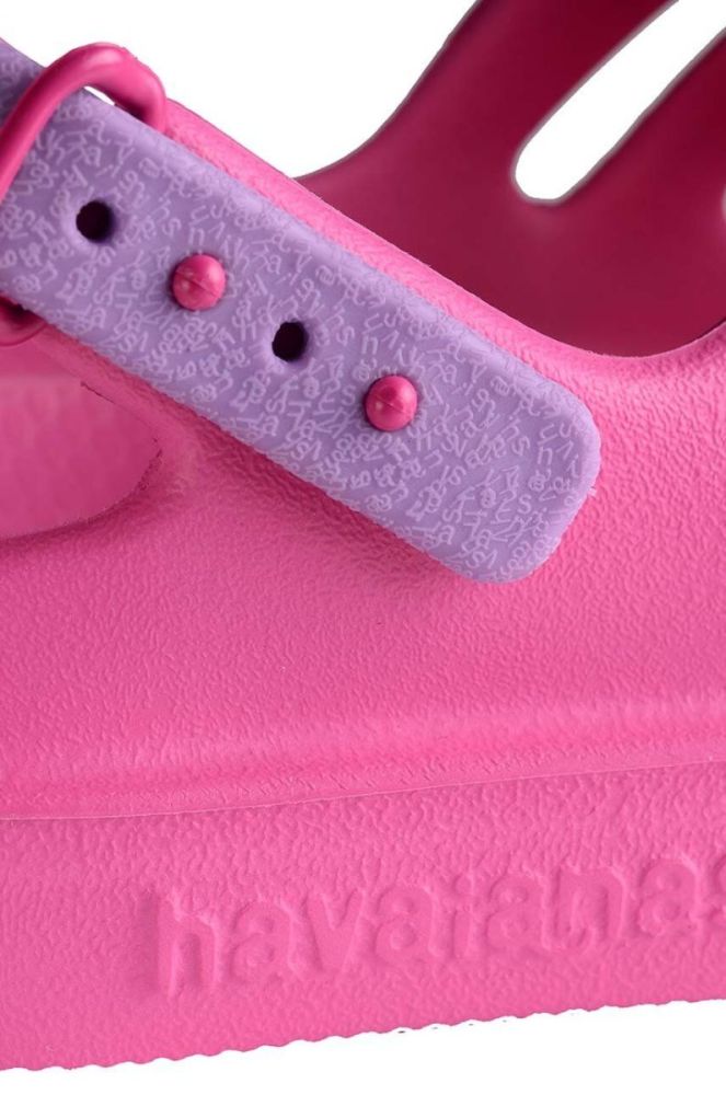 Дитячі шльопанці Havaianas CLOG колір рожевий фото 6