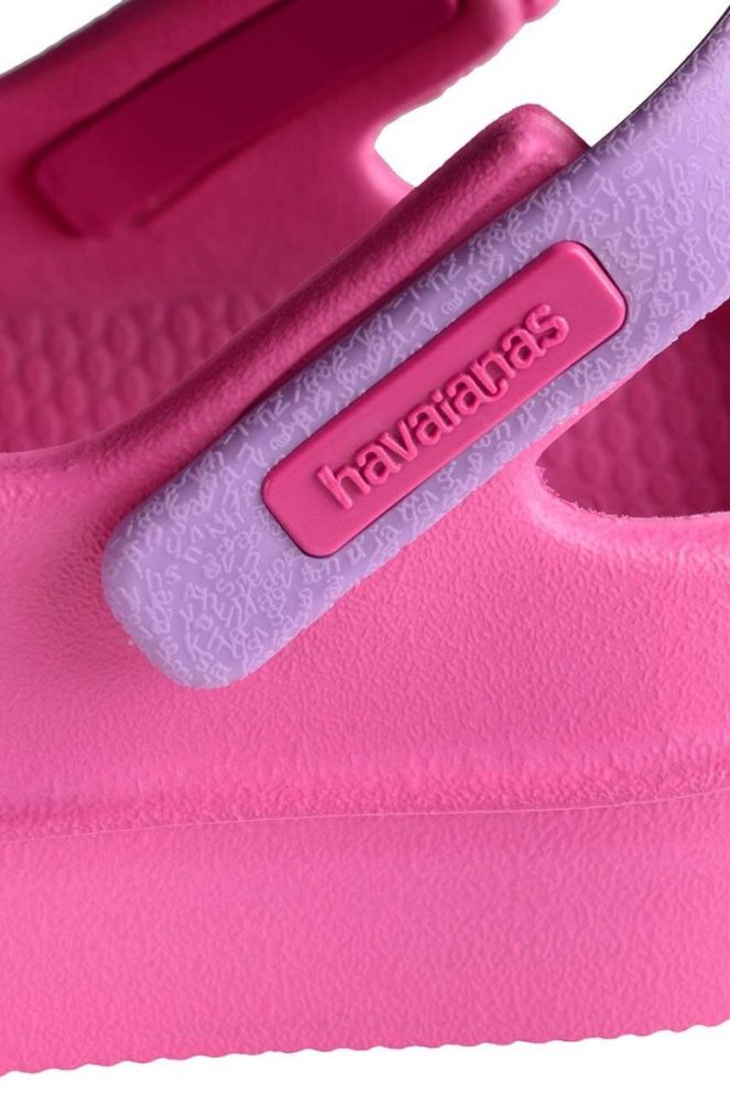 Дитячі шльопанці Havaianas CLOG колір рожевий фото 7
