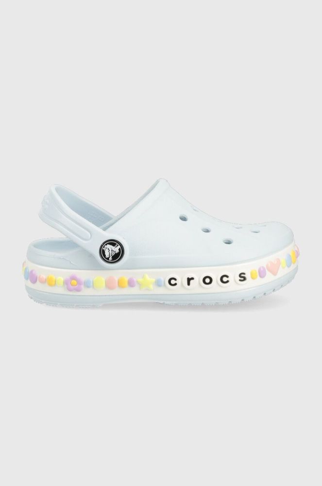 Дитячі шльопанці Crocs колір блакитний (3175877)