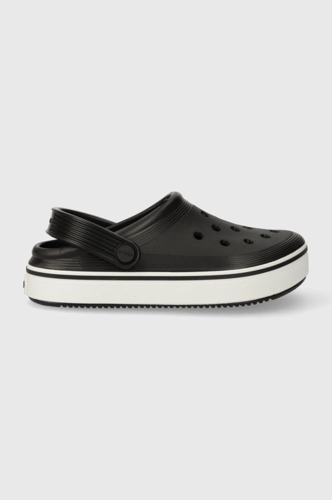 Дитячі шльопанці Crocs CROCBAND CLEAN CLOG колір чорний