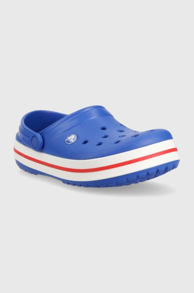 Дитячі шльопанці Crocs колір блакитний (3202635) фото 2