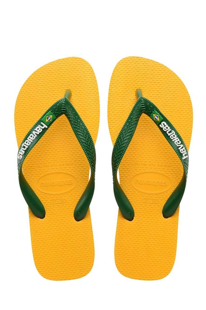 Дитячі в'єтнамки Havaianas BRASIL LOGO колір жовтий (3246079)