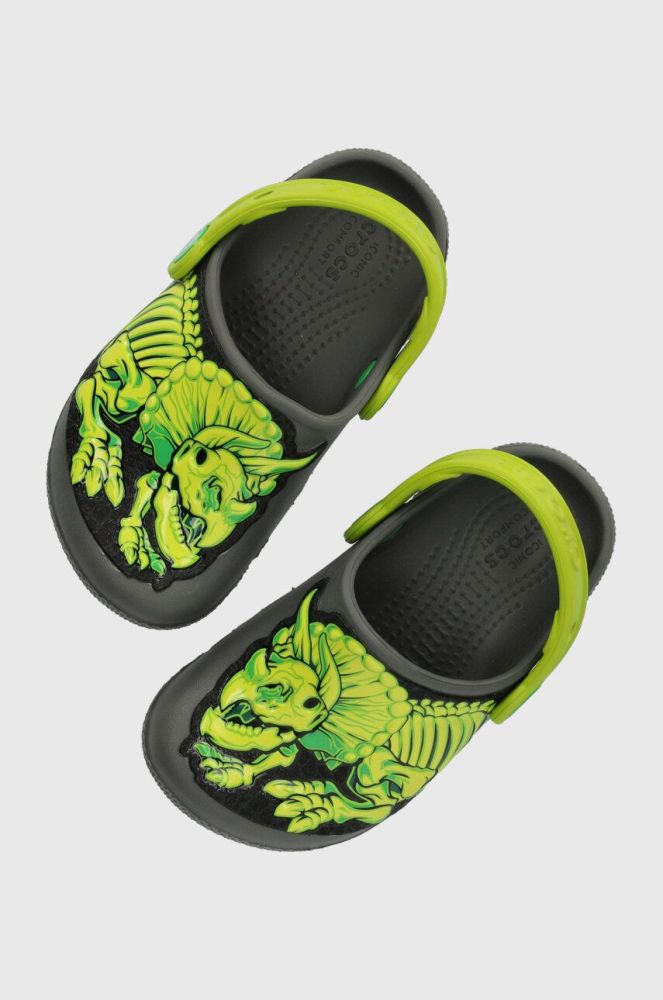 Дитячі шльопанці Crocs колір сірий (3375596)