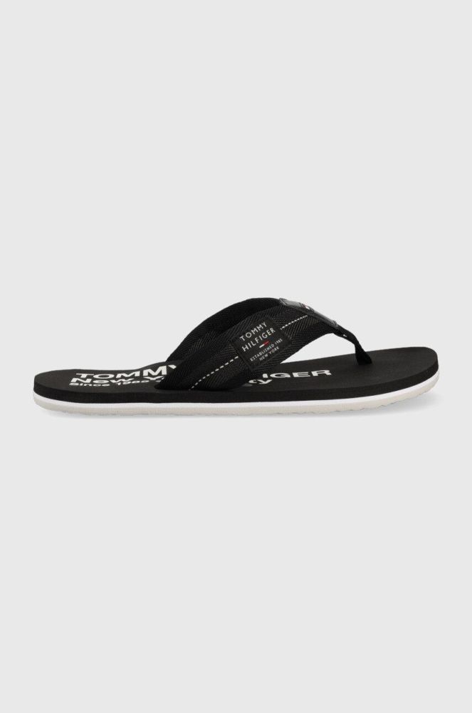 В'єтнамки Tommy Hilfiger FM0FM04410 HILFIGER PATCH BEACH SANDAL чоловічі колір чорний