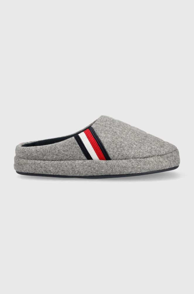 Тапочки Tommy Hilfiger Fm0fm04346 Corporate Hilfiger Homeslipper колір сірий