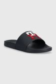 Шльопанці Tommy Hilfiger TH RAISED EMBROIDERY POOL SLIDE чоловічі колір синій