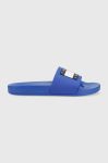 Шльопанці Tommy Jeans POOL SLIDE ESS чоловічі EM0EM01191 колір блакитний Шльопанці Tommy Jeans POOL SLIDE ESS чоловічі EM0EM01191 колір блакитний